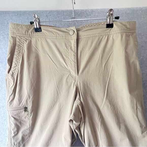 Womens L.L. Bean Performance Capri Pants Tan Khaki PFG sz. 14 #PP - Picture 3 of 11